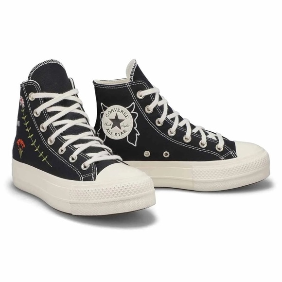Converse Black and White High-Top Sneakers - Picture 1 of 4